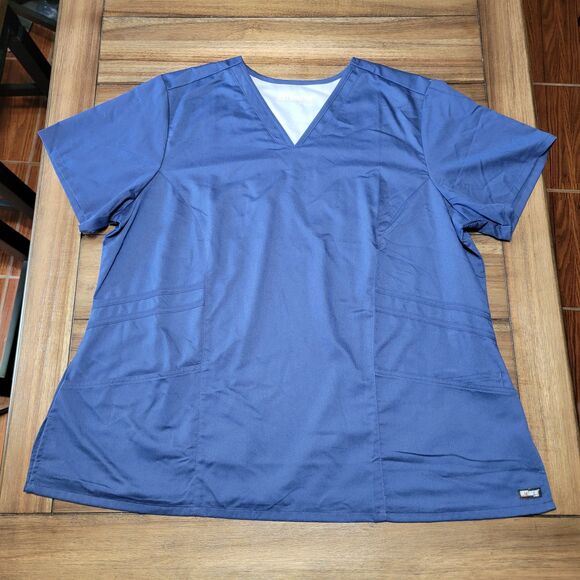 Grey's Anatomy Unisex Navy Scrub Set - Size (Top) 3XL (Pants) 4XL - Picture 2 of 10